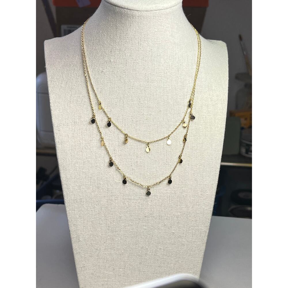 Dainty Multi-Layer Gold Tone Necklace